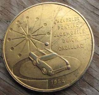 RARE 1954 General Motors Anniversary Medal or Token GM A883