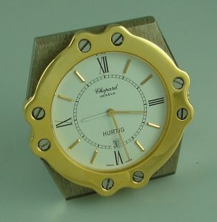 RARE Vintage Chopard Geneve Desk Easel Clock Date 6