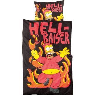  Simpsons Duvet Set Hell Raiser 135 x 200 / 80 x 80 cm Toys & Games