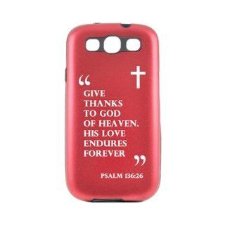 Psalm 136:26 Samsung Galaxy S3 Red Aluminum Hard Plastic