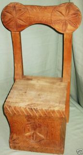 Vintage Childs Country Folk Art Chair Hand Crafted