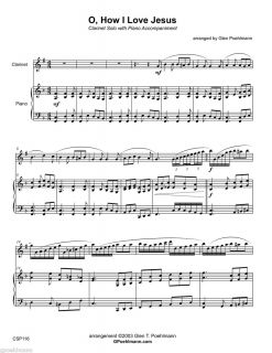 hymn arrangements for CLARINET (1/2/4) Sheet music. FREE US Priority