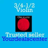 Pirastro Obligato 3 4 1 2 Violin String Set Steel Ball