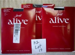  Hanes Alive Pantyyhose Size F 160 190 lbs Full Support C T R T