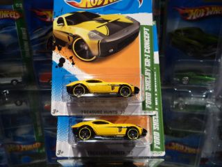 2012 Hot Wheels Treasure Hunt Ford Shelby GR 1 Concept Lot of 2