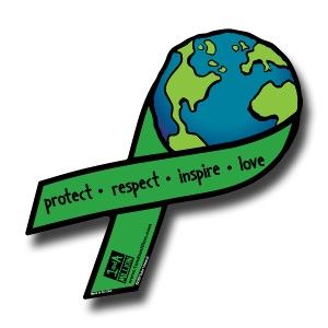 Official Support Our Planet Earth Ribbon Car Magnet Earth Day