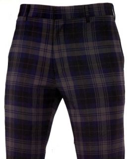NEW Ian Poulter IJP Golf Black Watch Water Repell Tartan Trousers