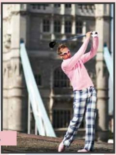 NEW Ian Poulter IJP Golf Black Watch Water Repell Tartan Trousers