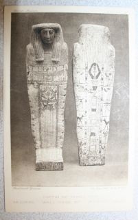Postcard Coffin of Tchet Her Wall Case 37 1st Egypt Room Photo Pharaoh