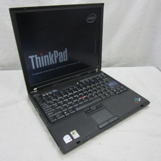 IBM Thinkpad T60 Core Duo 1 83GHz 1GB 100GB CDRW DVD WiFi Notebook 14