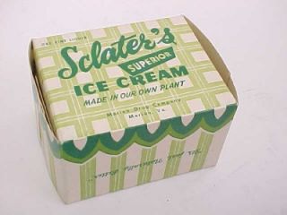 1950 Ice Cream Paper Container Sclaters Maion Drug Co