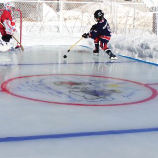 Backyard Ice Skating Hockey Rink Shiny Smooth Ice Large 50 x 25 with