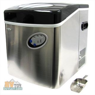  Stainless Steel Portable Ice Maker Machine LED Countertop Touch Pad