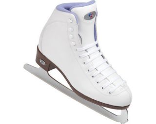 NEW Riedell Ice Skates 113 Womens White Figure Skates GR 4 blade