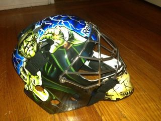   Custom Marlene Ross Painted Frankenstein Ice Hockey Pro Goalie Mask