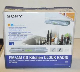 Sony ICF CDK50 Am FM CD Kitchen Clock Radio