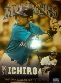 Ichiro Suzuki 2012 Seattle Mariners Poster SGA Little League Day 6 17