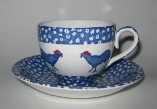  Leigh Burleigh CHANTICLEER Cup & Saucer Set (s) Ictc Alice Cotterell