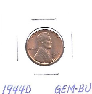 BU 1944 D Lincoln Wheat Cent Penny