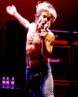 Iggy Pop Rock Star SHIRTLESS on Stage Color Autograph