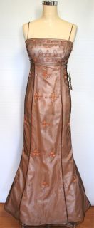 Ignite Evening $200 Brown Peach Evening Prom Gown 4