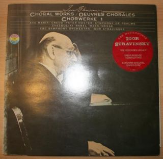 Igor Stravinsky Conducts Choral Works by Stravinsky CBS 2 LP Gatefold