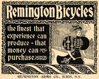  Ad Remington Arms Company Ilion Bicycles Original Advertising