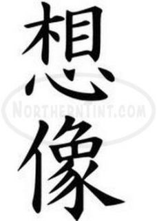 Imagine Chinese Kanji Character Symbol Vinyl Decal Sticker Wall Art