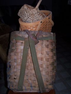 Old Trappers Basket Plus 2 Miscellaneous Baskets