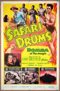 Safari Drums 1953 U s One Sheet Johnny Sheffield