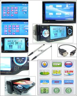 New 4 LCD in Car Dash DVD Player Touch Screen  TV CD FM Bluetooth
