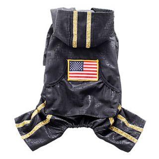 USD $ 13.49   USA Flag Hooded Jacket with Pants for Dogs (XS XL),