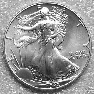 1992 BU American Eagle Silver Dollar Nice Coin