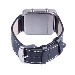 USD $ 14.99   Fashion PU Leather Band Wrist Watch with 14 LED (Battery