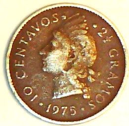 Dominican Republic 1975 Ten Centavos Coin 