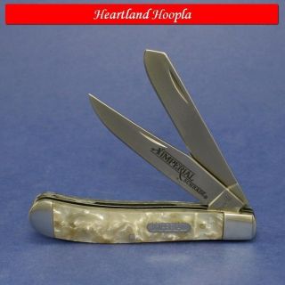 Imperial Schrade Trapper Knife with Cracked Ice Handles