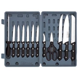 Slitzer 13 PC Cutlery Set Chef Carving Paring Knives Storage Case New