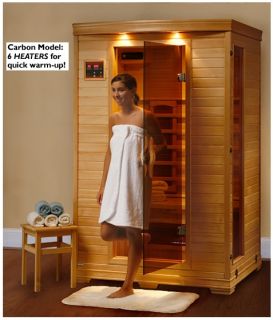 Brand New 2 3 Person Home Sauna Infrared 6 Carbon Heaters NIB FREE