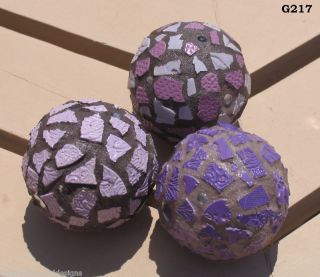  Purple Gazing Ball Handmade look Beautiful in your Garden or Home G217