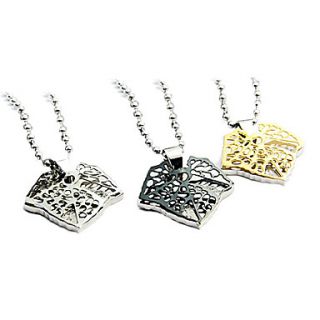 USD $ 7.19   Hollow Out Leaves Titanium Steel Necklace,