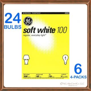24 100 Watt GE® Soft White Incandescent Light Bulbs