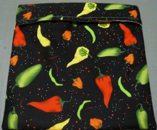 Multi Color Pepper Print Microwave Potato Baker Bag