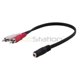  stereo to 2 rca f m cable 8 inch black quantity 1 you can connect an