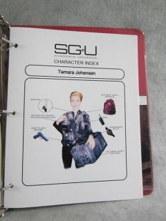  Stargate Season Two Production Used Character Prop Index Binder