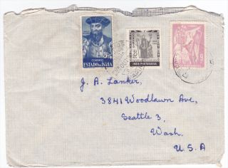 Portuguese India to US 1950s Multifranked Cover with SC 470 509 500