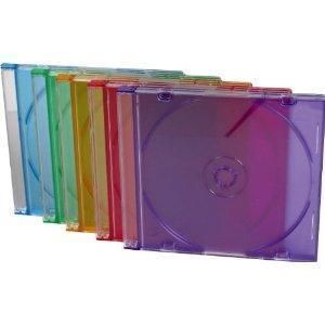 New Memorex Slim Multi Color CD DVD Jewel Cases 50 PK 5 2mm Single