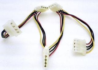 1TO4 4 Pin Peripheral Molex Power Connector IDE Y Cable 1 Male 4