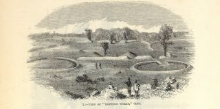 1860 Print HOPETOWN WORKS Indian Mounds Chillicothe OH Ohio + Source