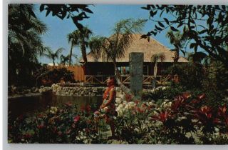 Postcard Tiki Gardens Indian Rocks Beach Florida FL