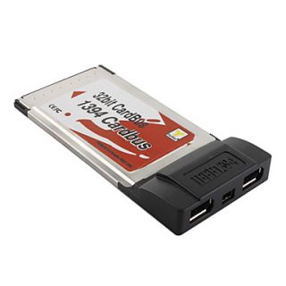 32 Bit PC Card PCMCIA CardBus 1394 Adapter DV Capture Cardbus USB 2.0